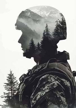 Soldier Mountain Double Exposure