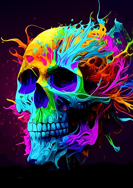 Colorful Skull Art