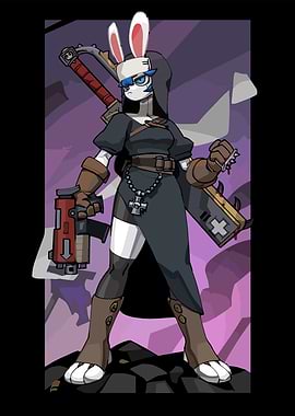 Armed Nun Rabbit Digital Art