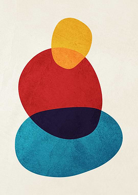 Abstract Colorful Geometric Shapes Art