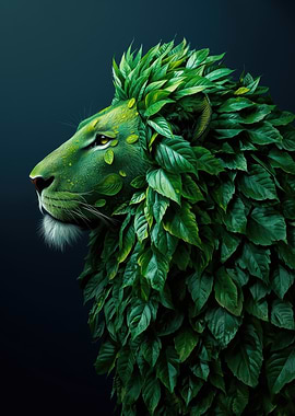 Leaf Lion Portrait