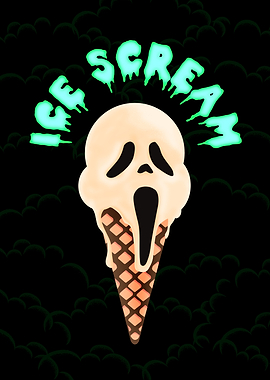 Ice Scream Ghost Face Cone