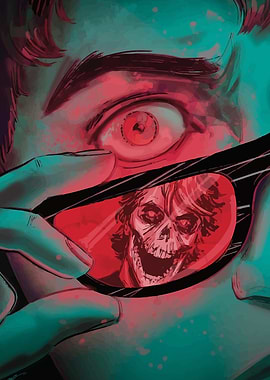 Zombie Reflection in Glasses