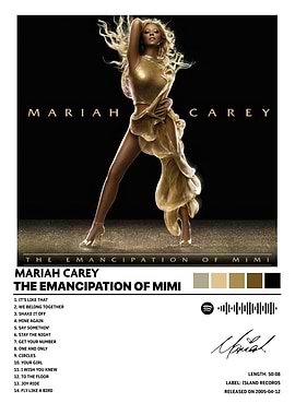 Mariah Carey - The Emancipation of Mimi album cover poster