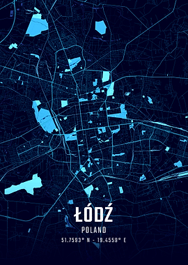Łódź Midnight City Map