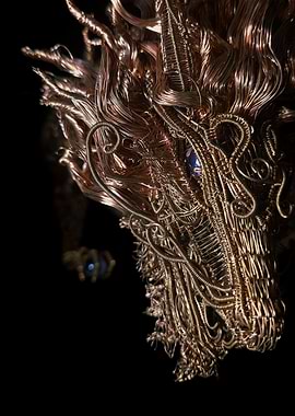 Wire Dragon Sculpture