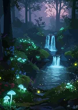 Enchanted Forest Waterfall