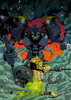 Bionicle Battle Scene