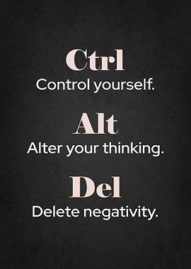Ctrl Alt Del Inspirational Text Art