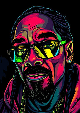 Snoop Dogg Colorful Portrait