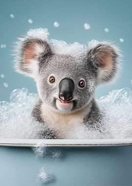 Koala in a Bubble Bath