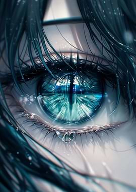Anime Eye with Tears