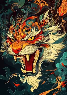 Stylized Tiger Portrait