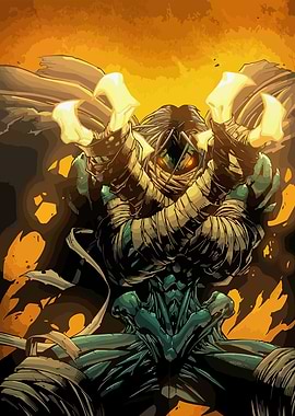 Mummy Warrior Comic Art