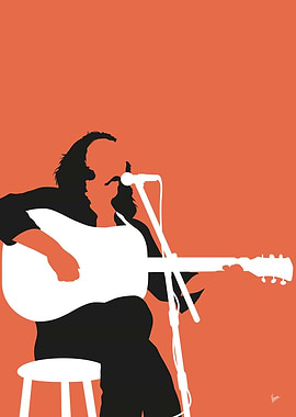 Musician Silhouette with Guitar