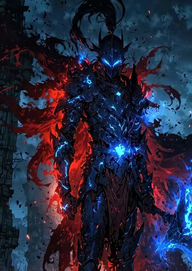 Dark Knight with Blue Energy