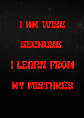 Wise Learning from Mistakes Text Art