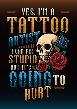 Tattoo Artist Skull and Roses Tattoo Studio