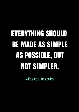 Einstein Quote: Simple as Possible