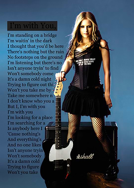 Avril Lavigne with Guitar