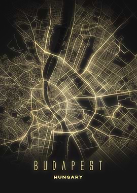 Budapest, Hungary City Map