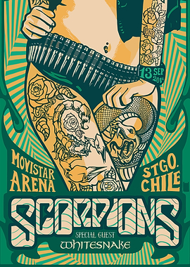 Scorpions Concert Poster - Santiago, Chile