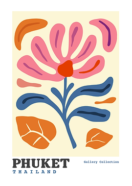 Phuket Thailand Floral Art Print