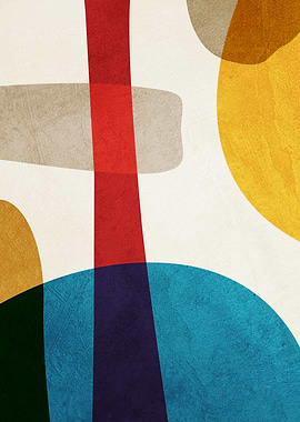 Abstract Shapes in Primary Colors