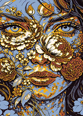 Floral Face Art
