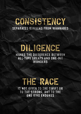 Consistency, Diligence, Endurance - Motivation