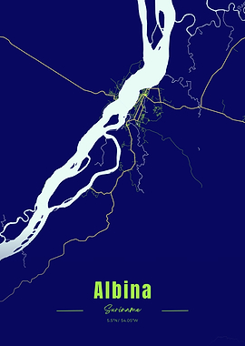 Albina, Suriname Map