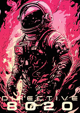Directive 8020 Astronaut in Pink Flames