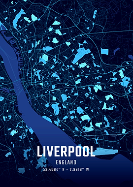 Liverpool Midnight City Map