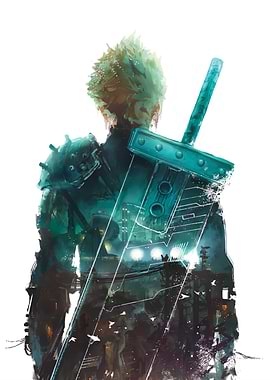 Cloud Strife: Cityscape final fantasy game