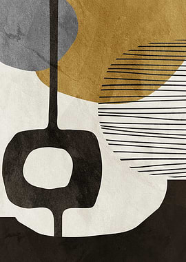 Abstract Geometric Shapes Art Print