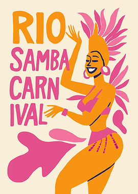 Rio Samba Carnival Poster