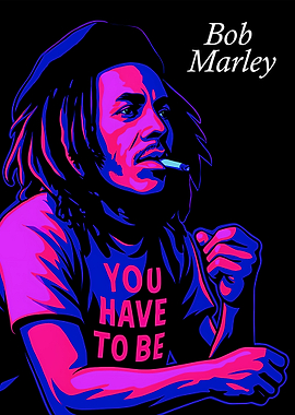 Bob Marley Portrait - Pop Art Style