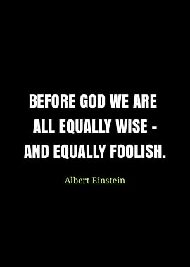 Einstein Quote: Equally Wise, Equally Foolish