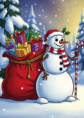Festive Snowman Gifts Winter