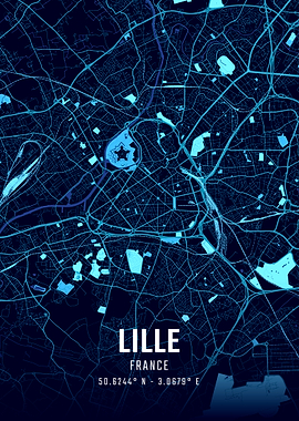 Lille Midnight City Map