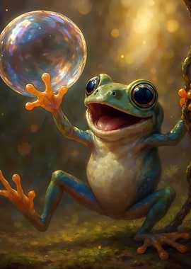 Bubble of Joy - Happy Tree Frog
