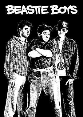 Beastie Boys Black and White Portrait