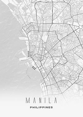 Manila, Philippines City Map Poster