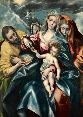 Holy Family with Mary Magdalene Painting