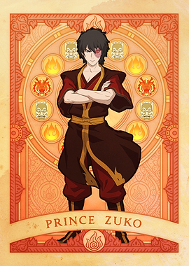 Prince Zuko in Art Nouveau Style