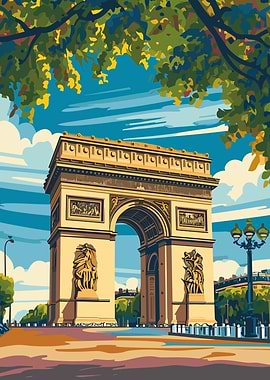 Arc de Triomphe, Paris Illustration