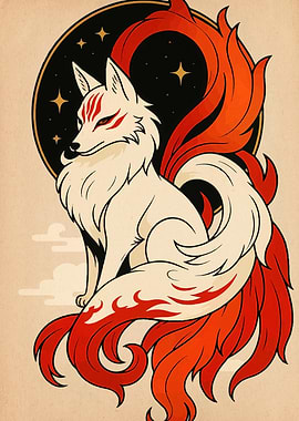 Nine-tailed Fox Illustration