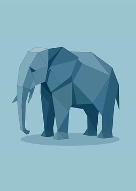 Geometric Elephant Illustration