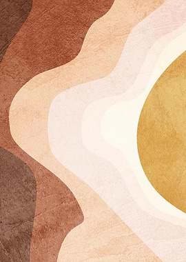 Abstract Earth Tone Wavy Pattern