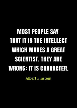 Einstein Quote: Character vs. Intellect